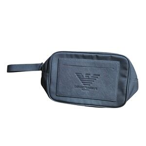 Emporio Armani Fragrances Signature Logo Travel Pouch Case Toiletry Bag Dopp Kit